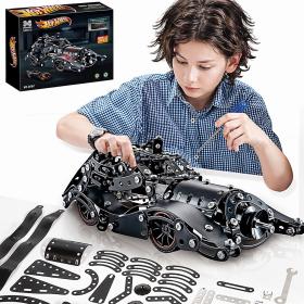 Jouets d’assemblage de modèles de voitures en métal 332 pièces