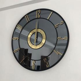 Horloge murale silencieuse effet miroir décoration moderne