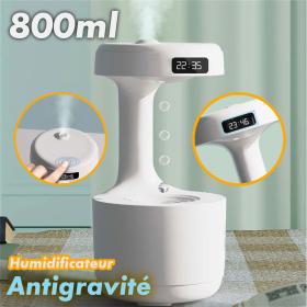 Réveil et Humidificateur d'air gouttelettes d'eau Anti-gravité 800ml
