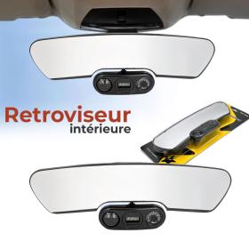 Rétroviseur intérieur avec boussole thermomètre et horloge - مرآة داخلية للسيارة
