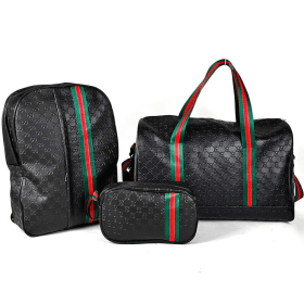 Pack 3Pcs Cabas Sac a Dos et Pochette en Tissue Imperméable
