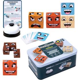 Jeu de Puzzle Cubes en Bois – لعبة أحجية مكعبات خشبية