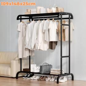 Portant à Vêtements en Métal 109x148x25cm - علاقة ملابس معدنية سوداء