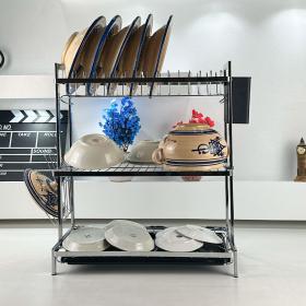 Égouttoir à Vaisselle en Acier Inoxydable à 3 Niveaux – رف تجفيف الأطباق بثلاثة مستويات