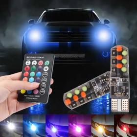 Lot de 2 LED Multicolore pour Voiture 12V T10